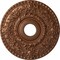 Ekena Millwork Rose Ceiling Medallion (Fits Canopies up to 7 1/4"), 18"OD x 3 1/2"ID x 1 1/2"P, Polished Copper CM18ROPOS - alternate 1